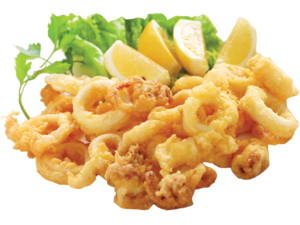 Хрупкави бейби калмари пане